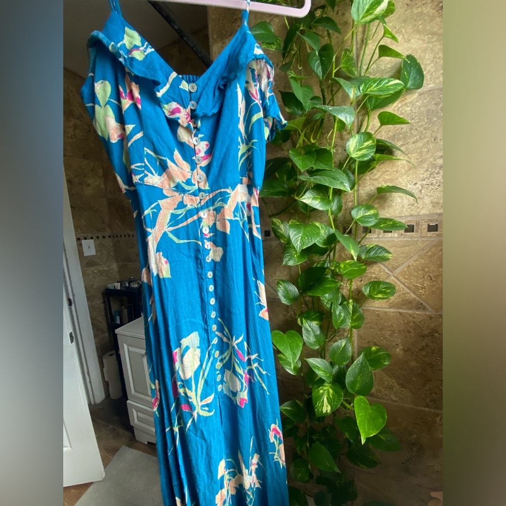 Urban Outfitters Blue Floral Maxi Dress